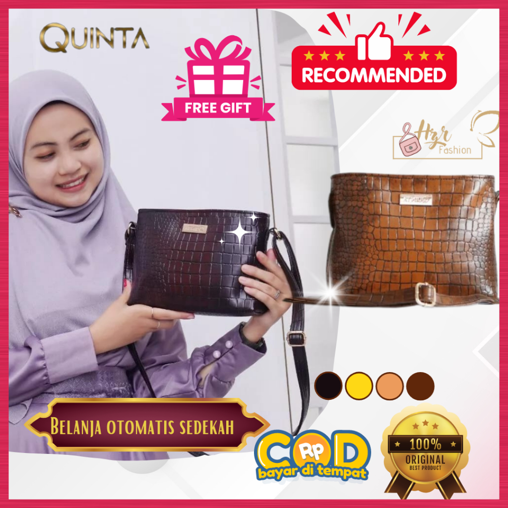 Tas Selempang Wanita Kekinian Terbaru Tas slempang Pesta Kondangan Slingbag Elegant Original Quinta
