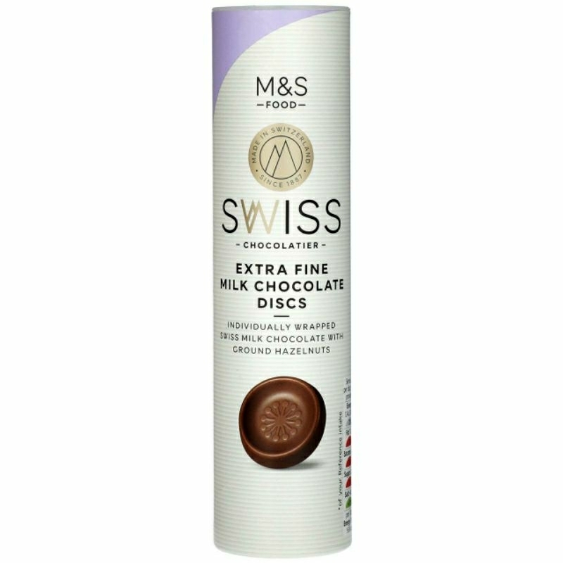 

MARKS & SPENCER Swiss Chocolatier Extra Fine Milk Chocolate Discs 115g