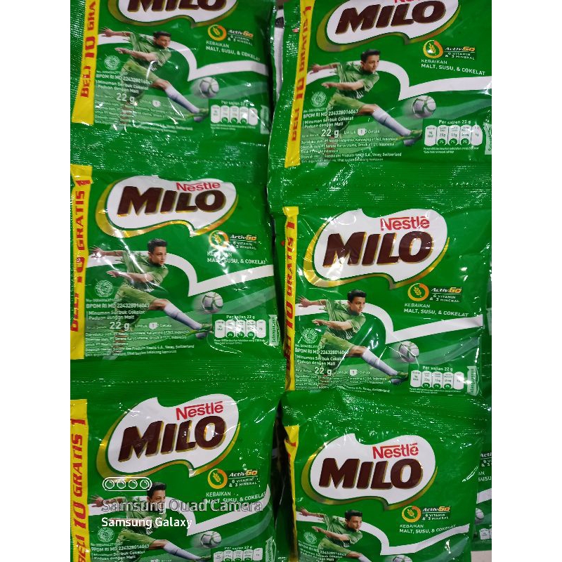 milo sachet.  milo renteng isi 11 sachet