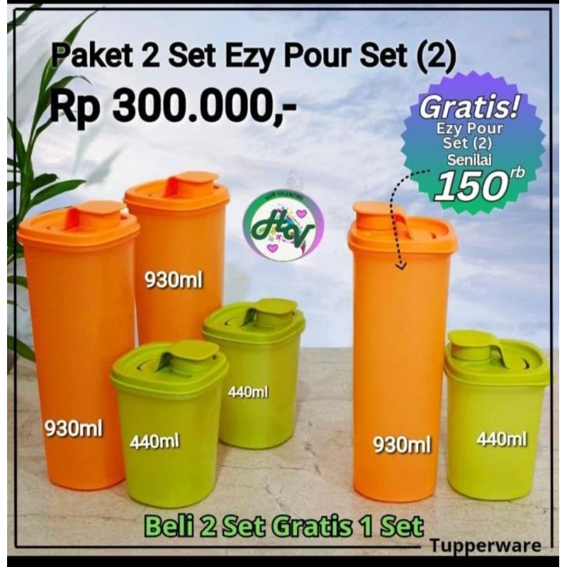 Ezy pour set (2 pcs) tupperware