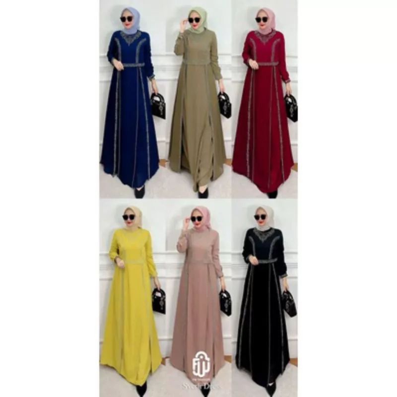 Gamis FW pashion ceruty terbaru original ready siap kirim