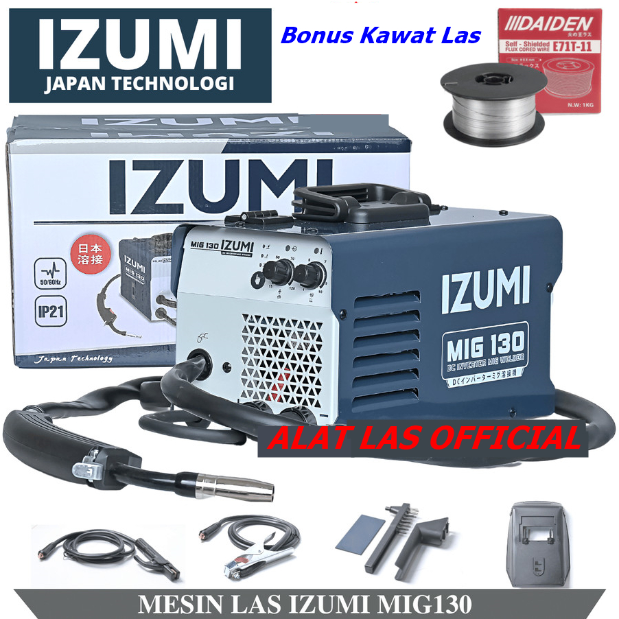 Mesin Las Izumi MIG 130 Trafo Las Listrik Inverter MIG 130A