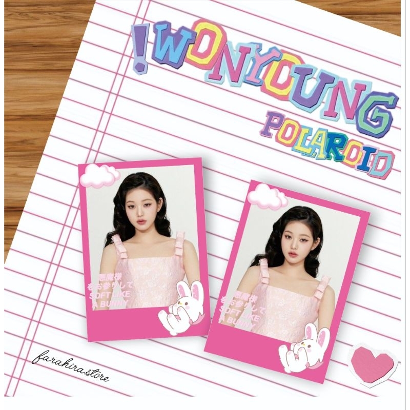 FREEBIES WONYOUNG POLAROID DECO LOMO CARD CUTE/POLAROID WONYOUNG IVE