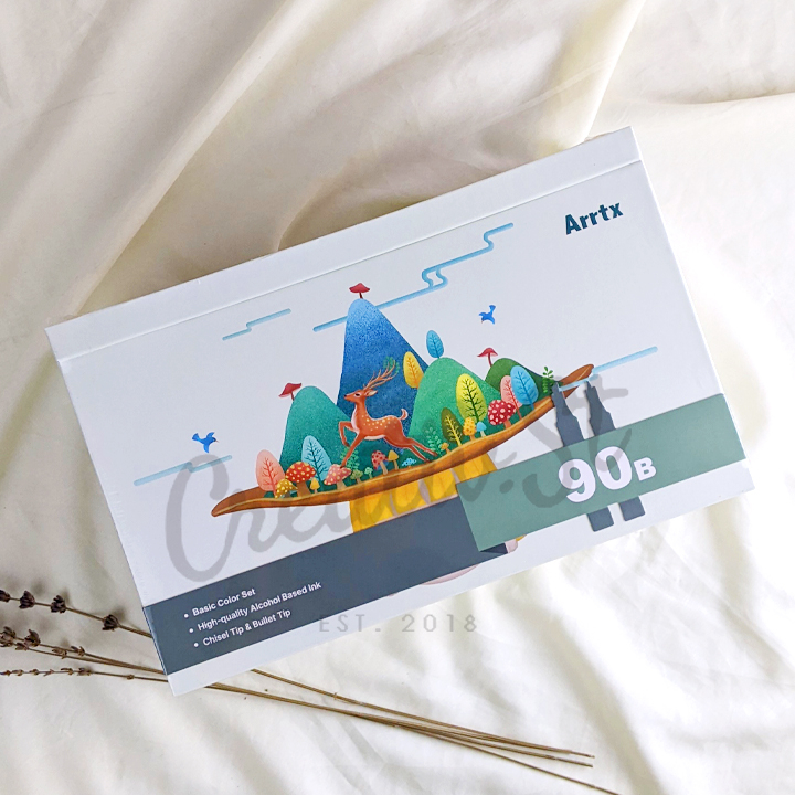 

ARRTX Dual Tip Alcohol Marker Set 90 Colors Spidol Lukis