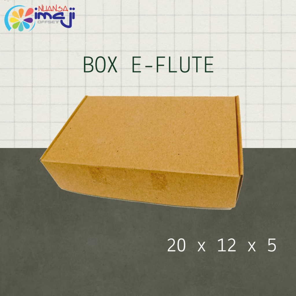 

Kardus E-Flute Ukuran 20x12x5/20x15x5/20x20x7/22x22x7 cm