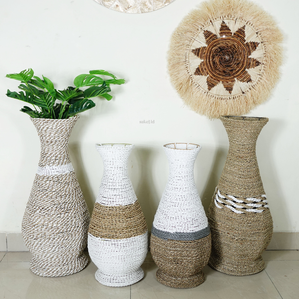 Vas Bunga Bahan Seagrass Gucci