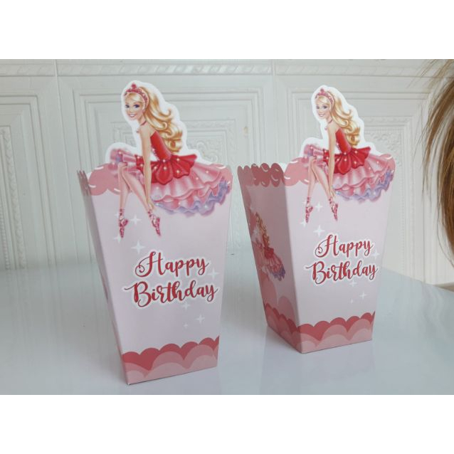 popcorn box barbie / wadah popcorn barbie / popcorn box custom barbie