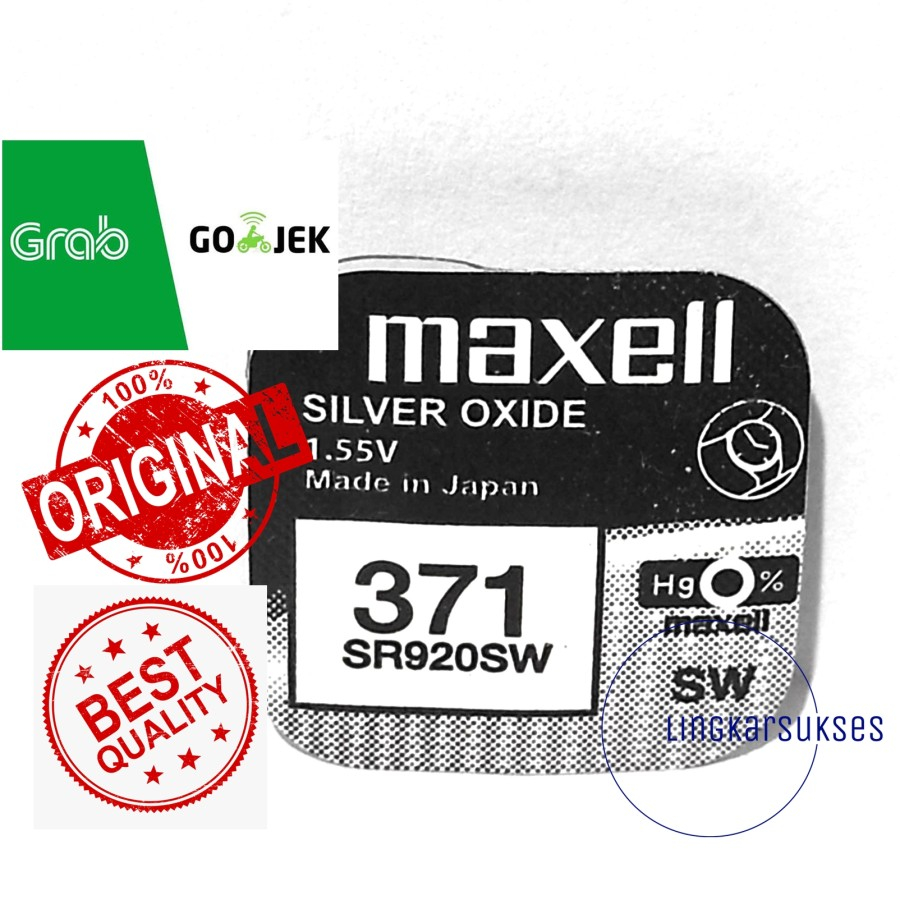 Baterai Maxell 371 Maxell SR920SW Maxell 920 Maxell SR920 Original