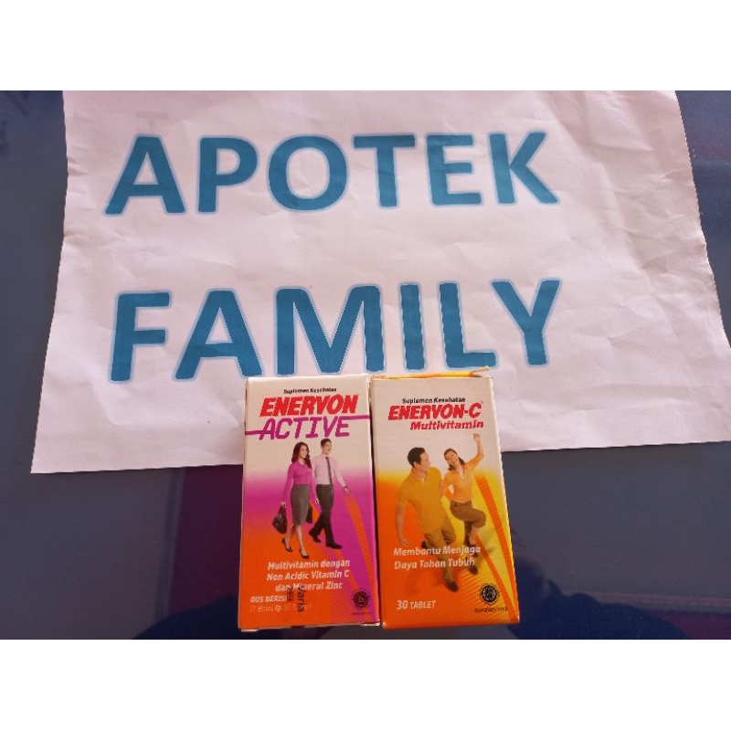 Enervon c & Enervon active botol 30 kaplet