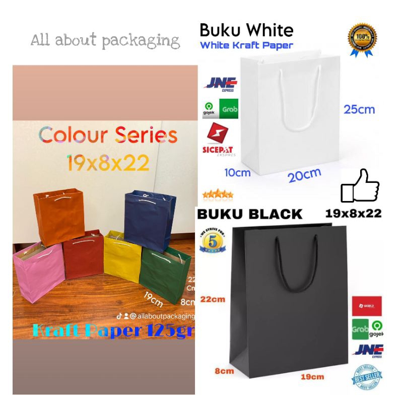 

Tas paper bag hitam / paperbag kertas hitam / uk 19x8x 22/tas souvenir Goode bag