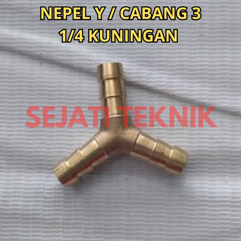 nepel cabang tiga nepel y kuningan konektor selang kompresor angin selang doorsmer
