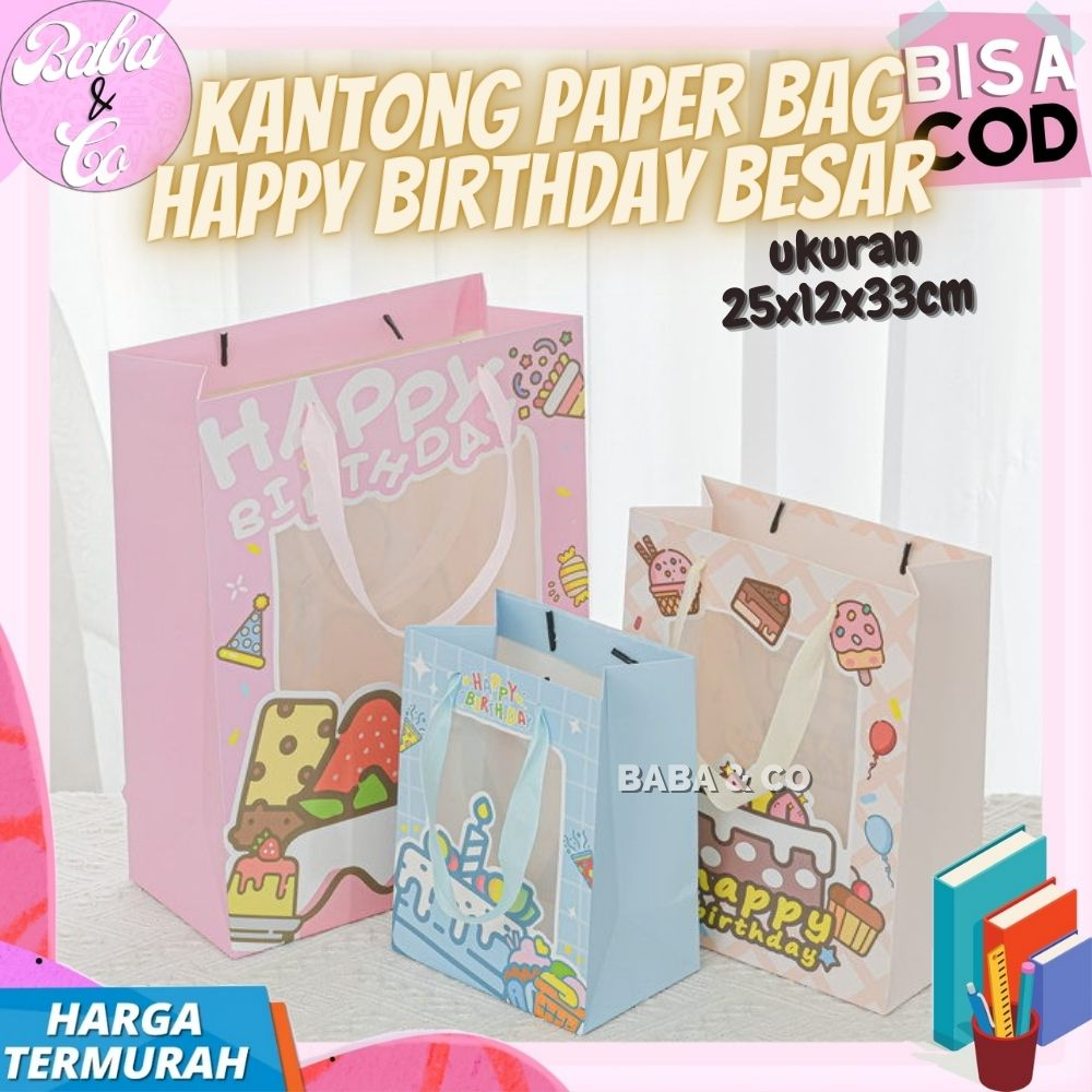 

KANTONG PAPER BAG HAPPY BIRTHDAY BESAR CD-765 PAPERBAG ULANG TAHUN COD GOODIE BAG PAPER KANTONG BUNGKUS ULANG TAHUN