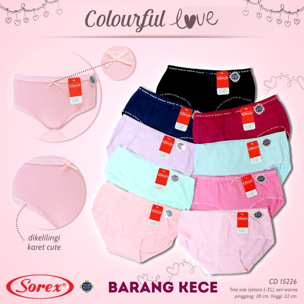 CD SOREX MOTIF 15526 LUCU - CD MOTIF 15526 SOREX - Sorex 15226 CD / Celana Dalam Wanita Perempuan Ba