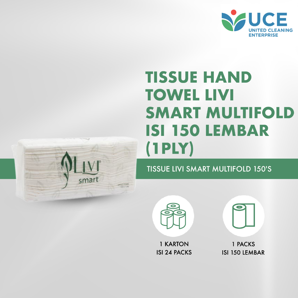LIVI Tissue Hand Towel Smart Multifold isi 150 lembar (1ply)