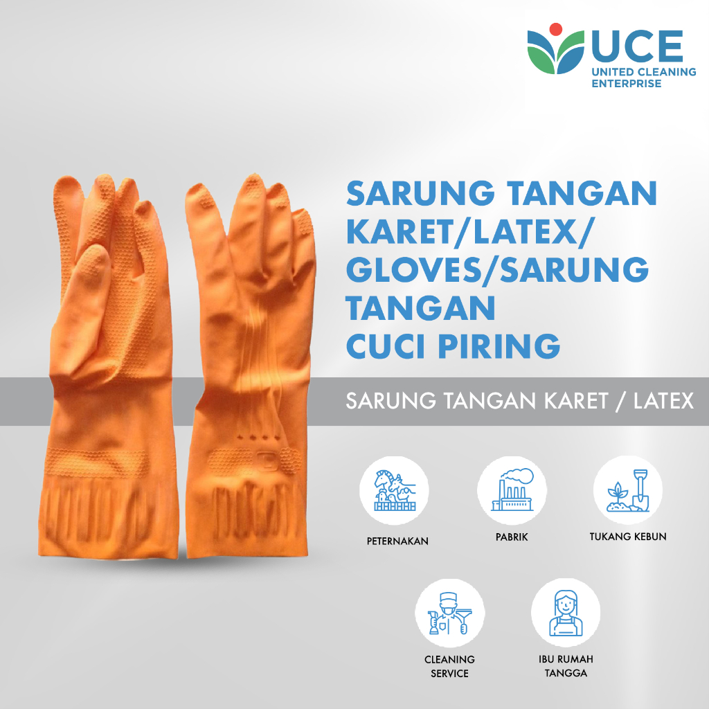 KENMASTER Sarung tangan karet cuci piring