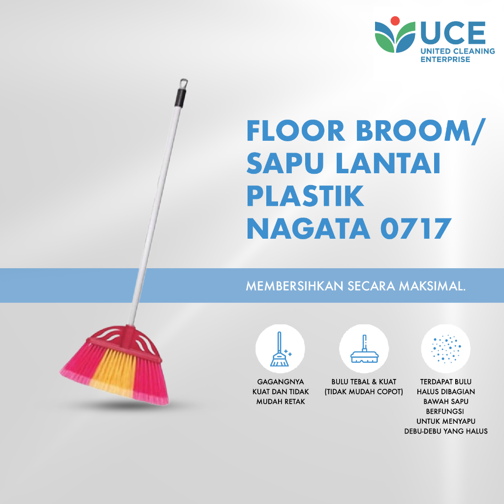 Nagata Floor Broom /Sapu Lantai Plastik 0717