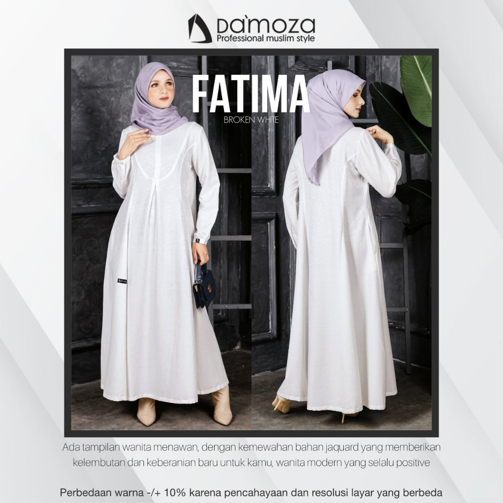 Damoza Fatima Broken White New Arrival / Dress Fatima Elegant / Jacquard