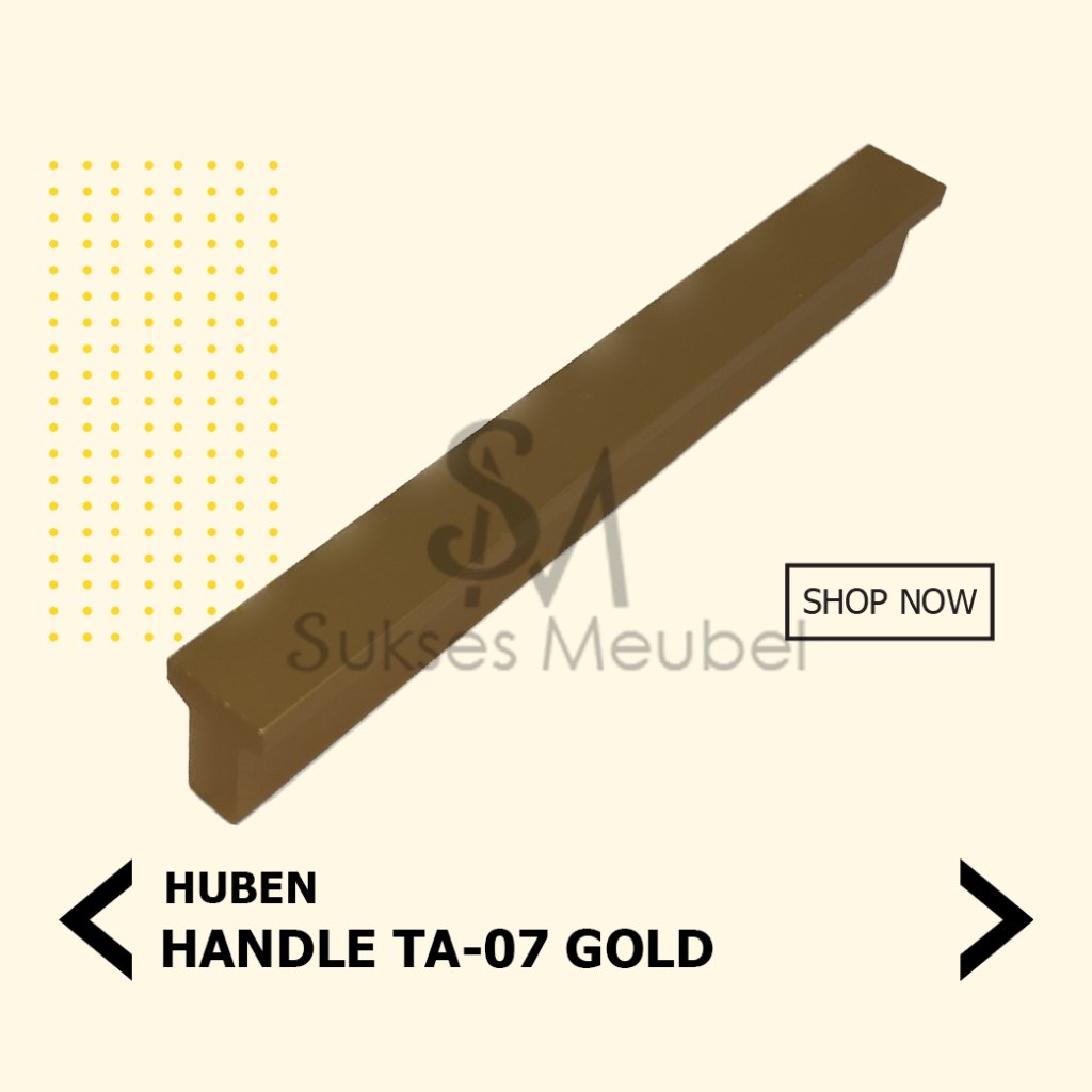 HUBEN Handle TA 07 - 160 Gold / Tarikan Laci / Lemari  HUBEN
