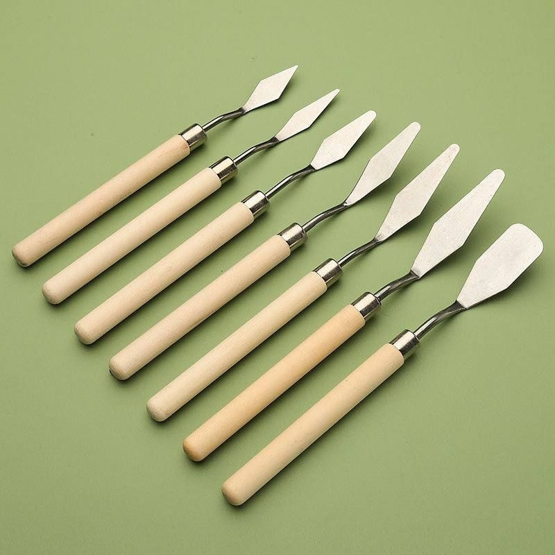

JOWOART Pisau Palet Lukis Cat Akrilik Painting Scraper Knife 7PCS