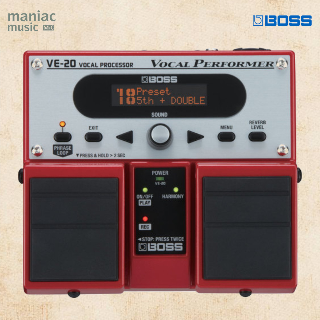 Boss VE20 - Efek Vokal. Pitch. Harmony. Double. Phantom Power. Distorsi. Live. Rekaman