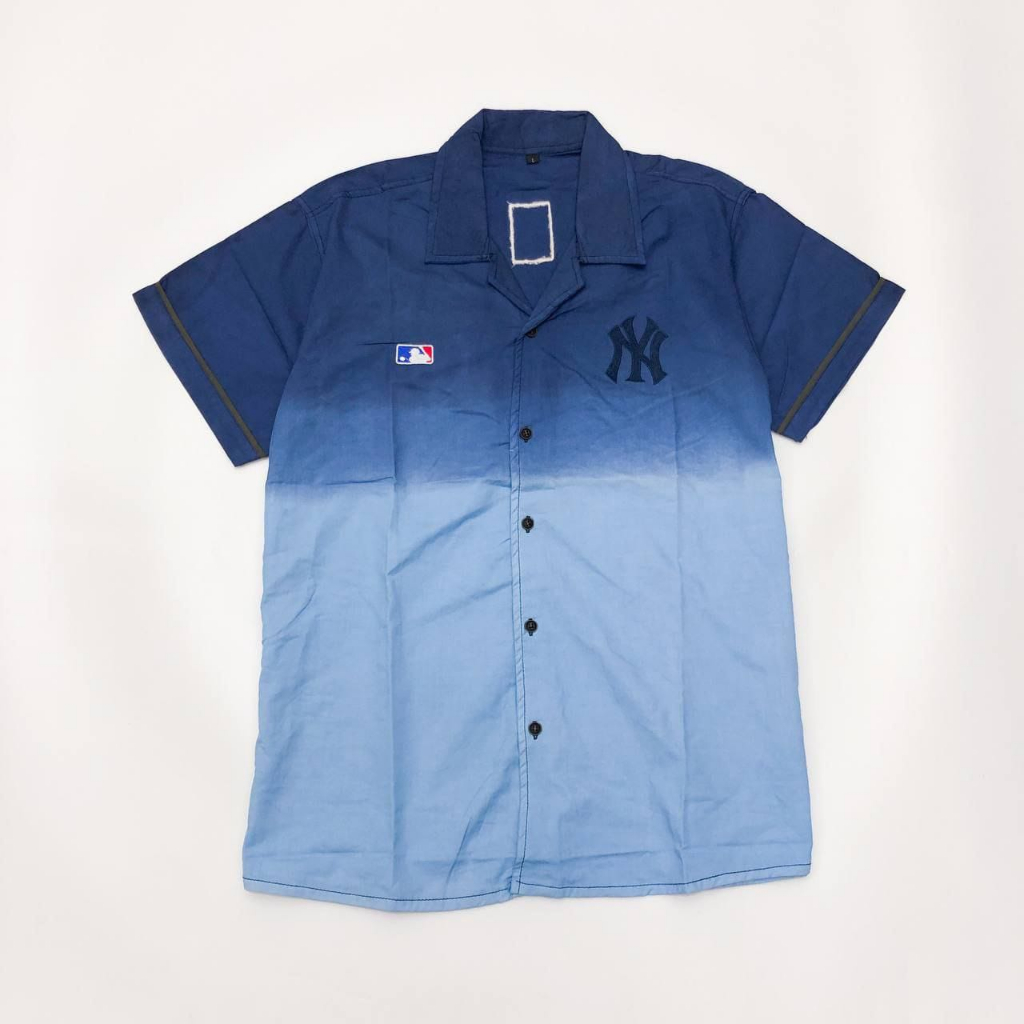 KEMEJA MLB SHIRT DENIM COWOK DEWASA SIZE L LD 104CM BRANDED MLB HARGA MURAH CUCI GUDANG