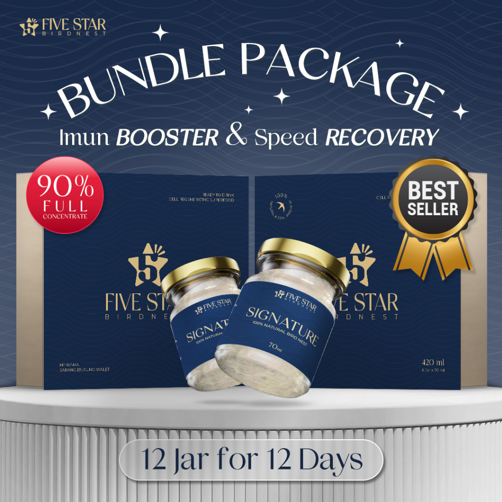Fivestar Signature Bundle Package Imun Booster and Speed Recovery I Minuman Sarang Burung Walet 90% 