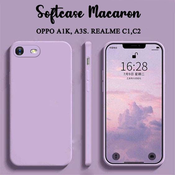 Softcase Macaron Polos For OPPO A1K A3S REALME C1 REALME C2 - Case HP OPPO A1K A3S REALME C1 REALME C2 - Casing HP OPPO A1K A3S REALME C1 REALME C2 - Pelindung Handphone