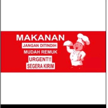 

STIKER MAKANAN 2 KECIL uk 85 x 33 mm qty 100 pcs food delivery