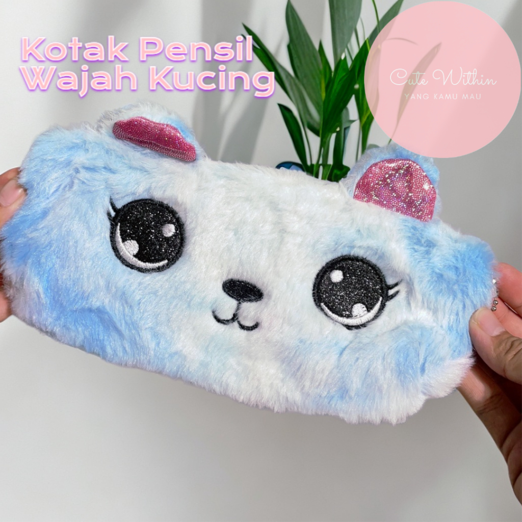 

Kotak Pensil Bahan Bulu Motif Rainbow Kucing - case pensil kartun lucu alat tulis kerja sekolah kantor sovenir hadiah anak