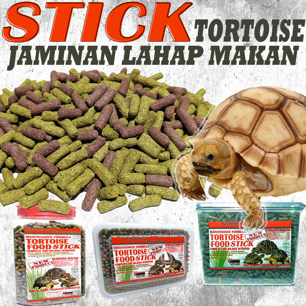 SULCATA STICK TORTOISE MAKANAN TINGGI NUTRISI SERAT JAMINAN MAKAN  KURA KURA DARAT RADIATA ALDABRA L