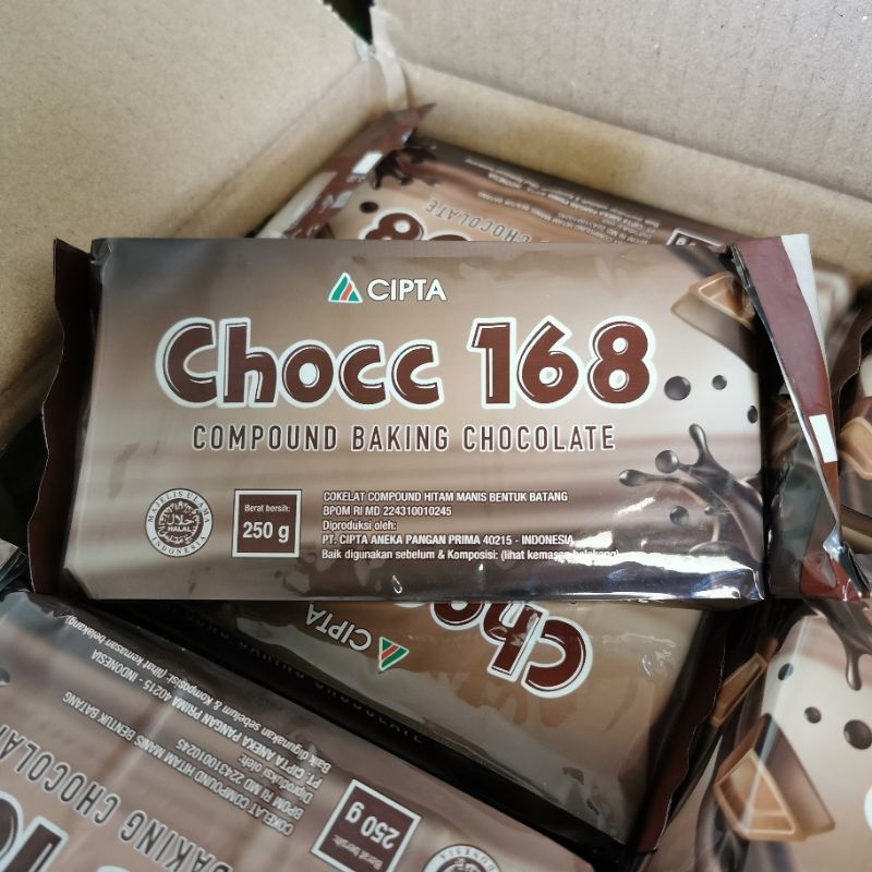 

250gr Coklat Batang Chocc 168 | Dark Chocolate Compound