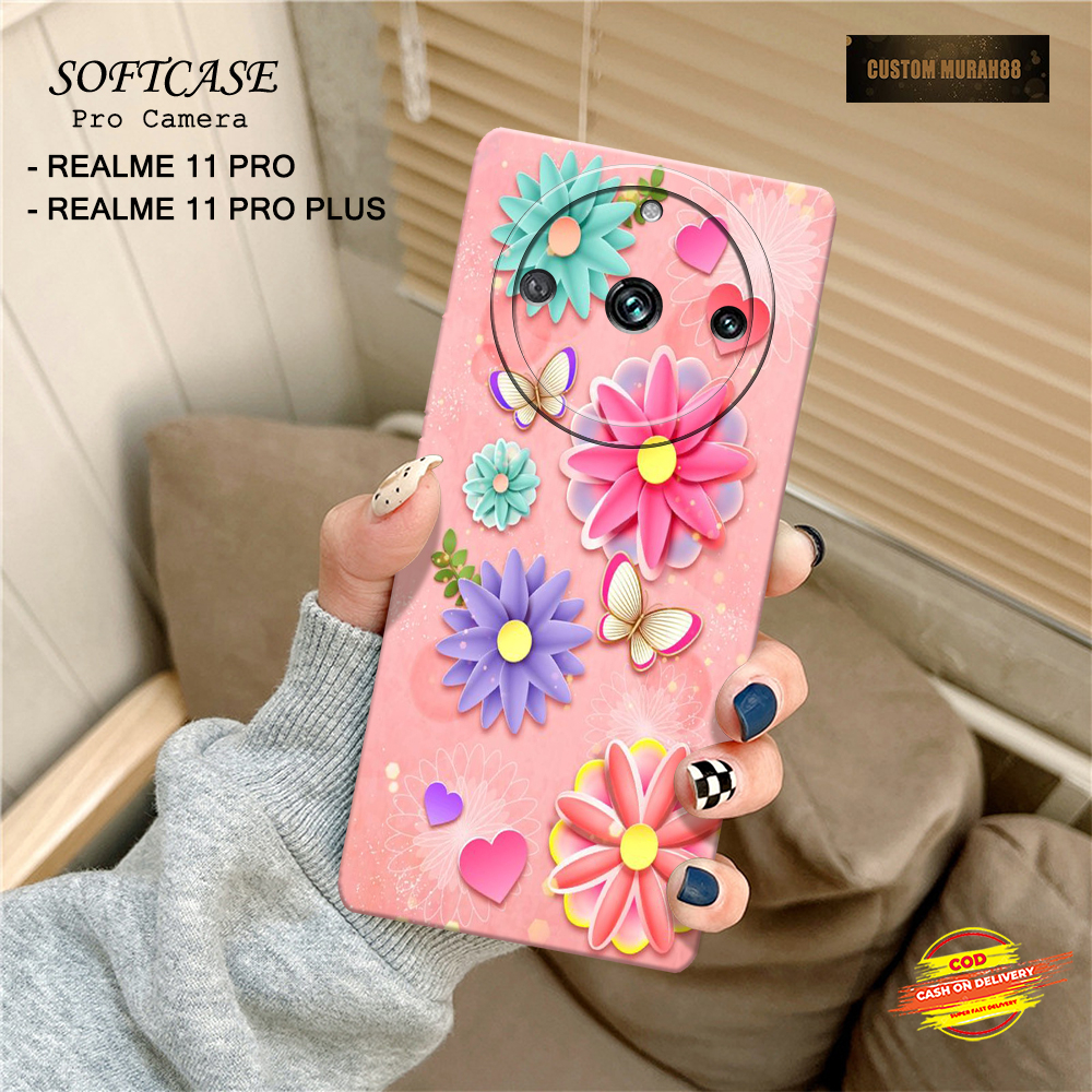 Case Realme 11 Pro/11 Pro Plus Terbaru - Fashion Case BUNGA - Casing Hp Realme 11 Pro/11 Pro Plus - 