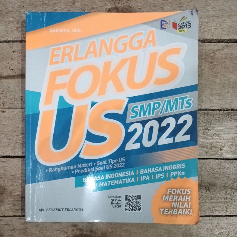 Erlangga Fokus Us Smp/Mts Kelas 9 Tahun 2022 Original Bekas