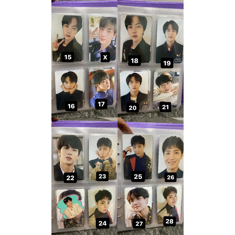 photocard dicon jin jhope