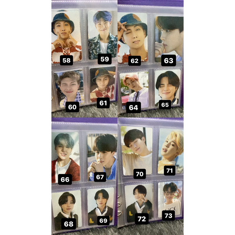 photocard bts dicon namjoon jimin