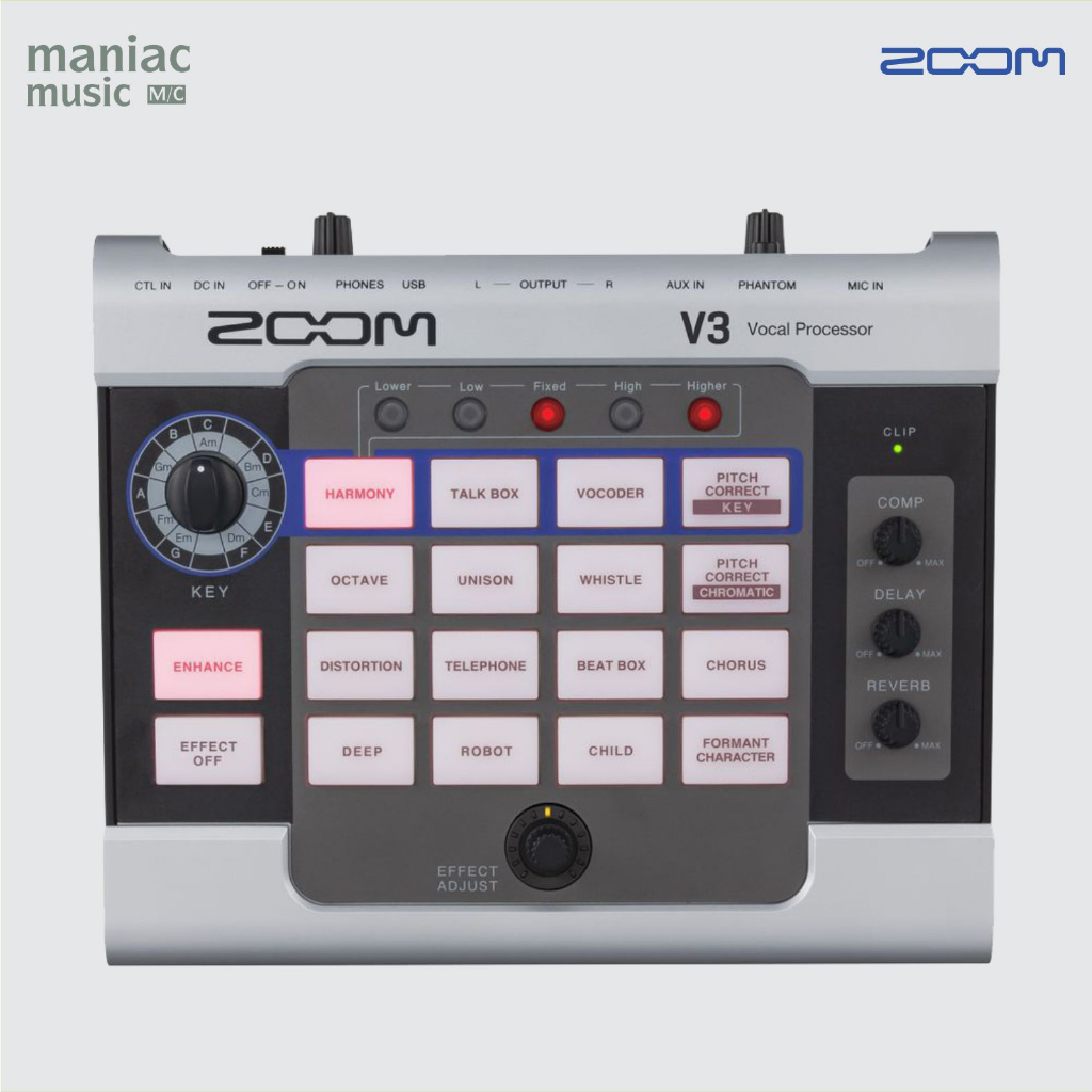 Zoom V3 - Vocal Processor. Multi Effects. USB Audio Interface. Recording