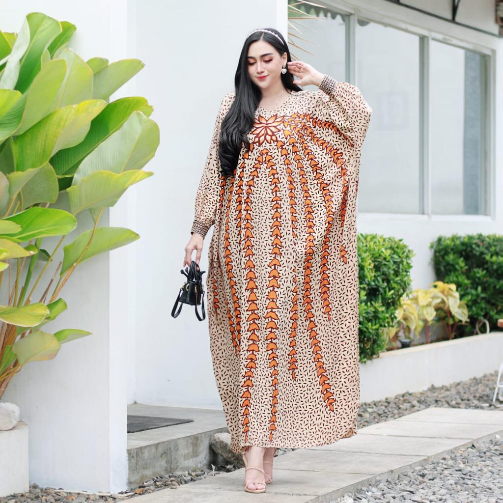 Kaftan Lonceng Arabian Renda ori Jumbo Terbaru Enamosa Batik