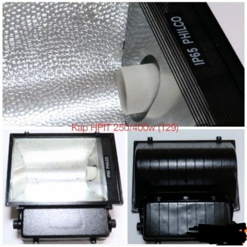 kap lampu sorot philco HPIT 250watt komponen philips