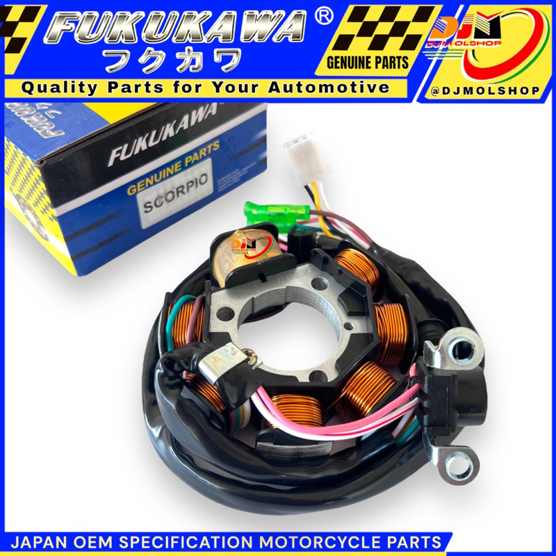 Spull Pengapian CDI Stator Plus Pulser Scorpio 5BP Original FUKUKAWA