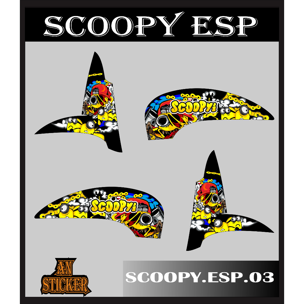 Striping Sticker SCOOPY 2013 - 2015 List variasi honda Scoopy code 03