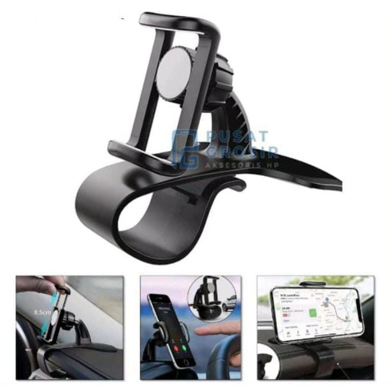 Car Phone Holder Mobil  Model Jepit. Dudukan hp di mobil Dashboard.