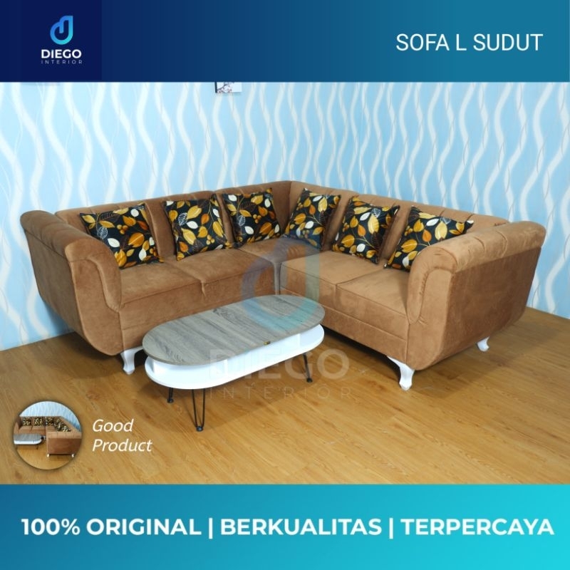 Sofa L Sudut Minimalis / Sofa L Sudut Premium / Sofa L / Sofa L Sudut / Sofa L Sudut Brandon