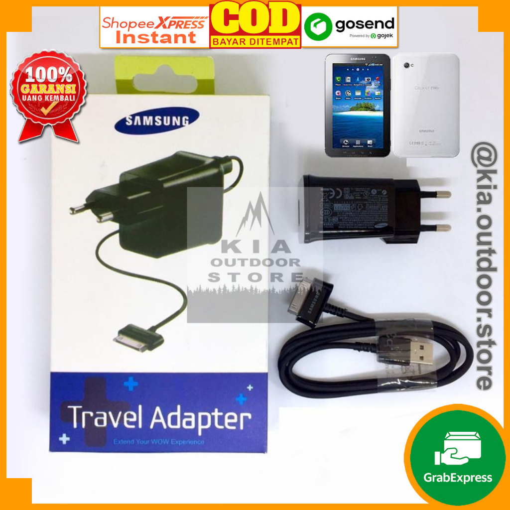 COD Charger Tablet Samsung Galaxy Tab GT P1000 P6200 P3100 P6800 P7100 P7510 P7500 P7300 N8000
