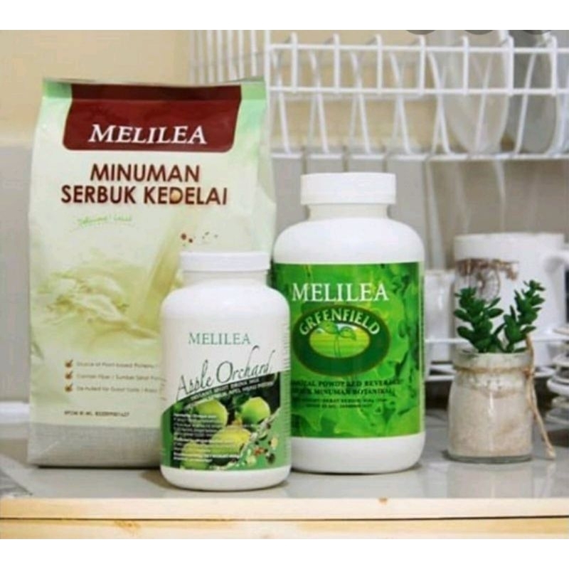 

PAKET 3IN1, Greenfield Organic Melilea (GFO) + Apple Orchard + Susu Kedelei, untuk DETOX