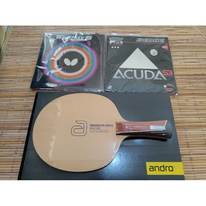 PAKET BET TENIS MEJA ANDRO TREIBER FO PLUS BUTTERFLY DONIC ORIGINAL