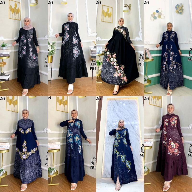 GAMIS TWIL ORI REMPEL BAWAH MOTIF LUKIS