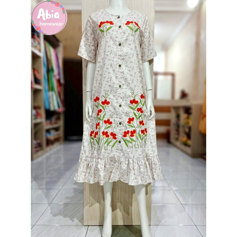 Daster Bordir Malang Katun Jepang - Busui Friendly