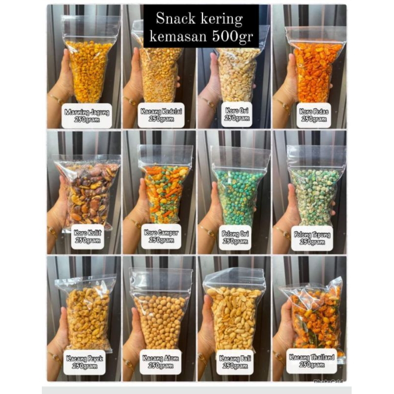 

CAMILAN KEMASAN 500GR - SNACK RENYAH GURIH - KACANG KORO - KACANG ATOM