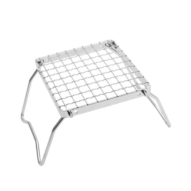Rak Kompor Camping Stainless Folding Bbq Grill Rack Outdoor Camping -