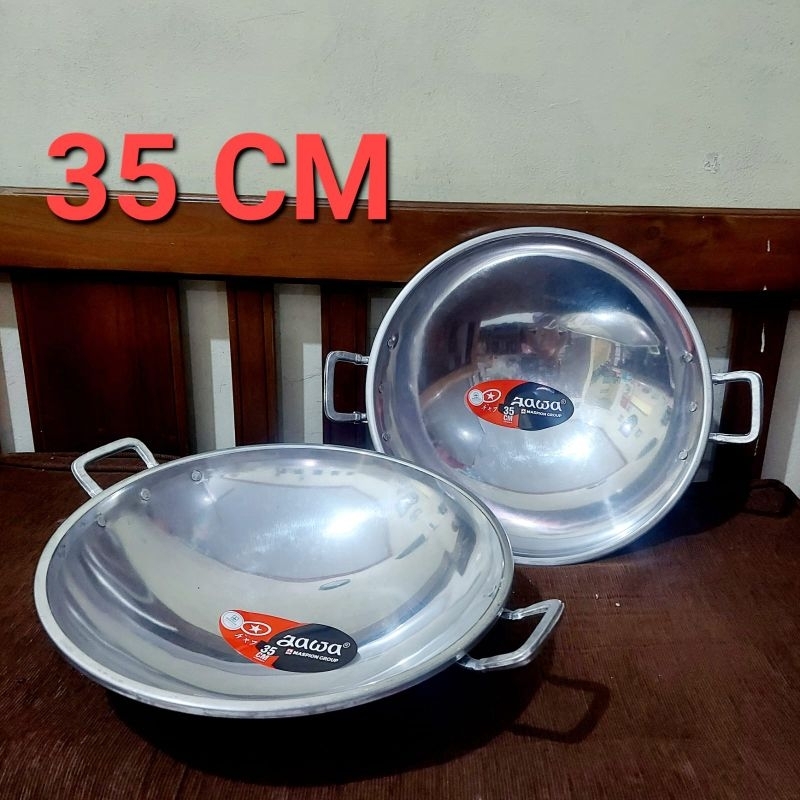 Wajan kuali jawa 35 cm/penggorengan aluminium jawa maspion